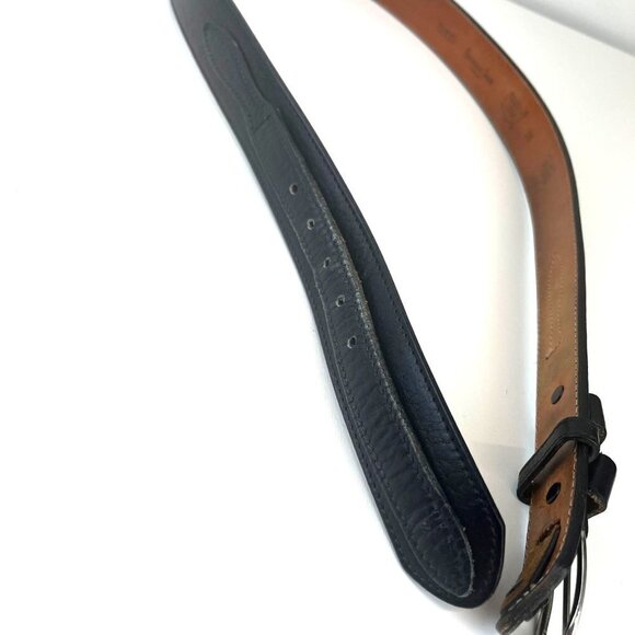 Kenny Rogers Vintage Shrunken Grain Cowhide Black Leather Belt Style 72635 Sz 36 - Picture 4 of 8